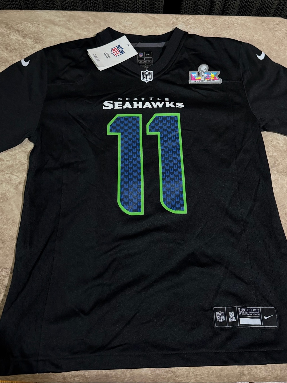 Nike Jaxon Smith-Njigba #11 Seahawks Super Bowl LX Jersey Youth L 14/16 NWT
